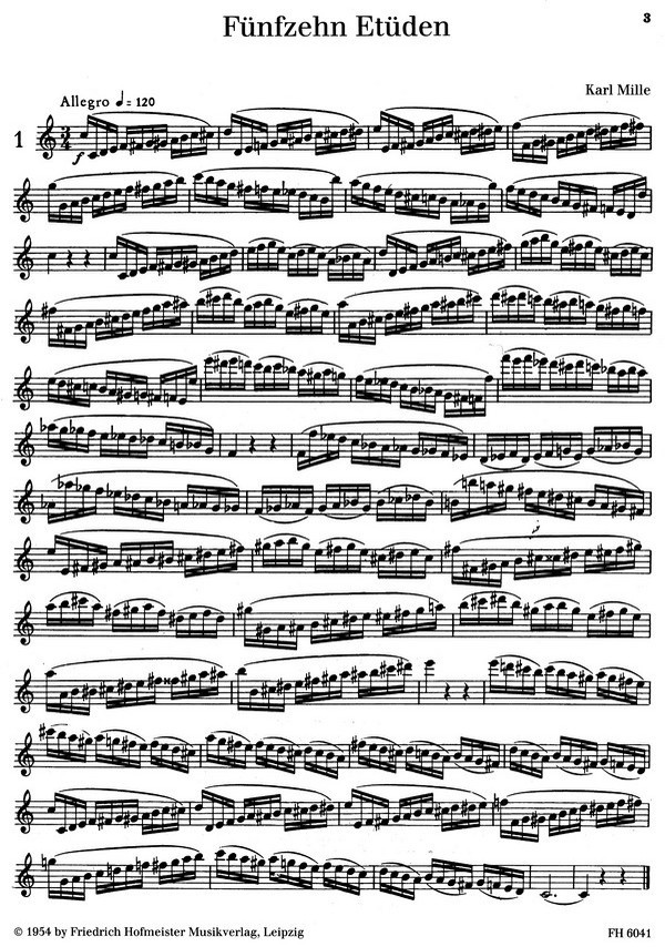 15 Etüden für Oboe
