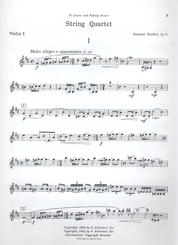 String quartet op.11