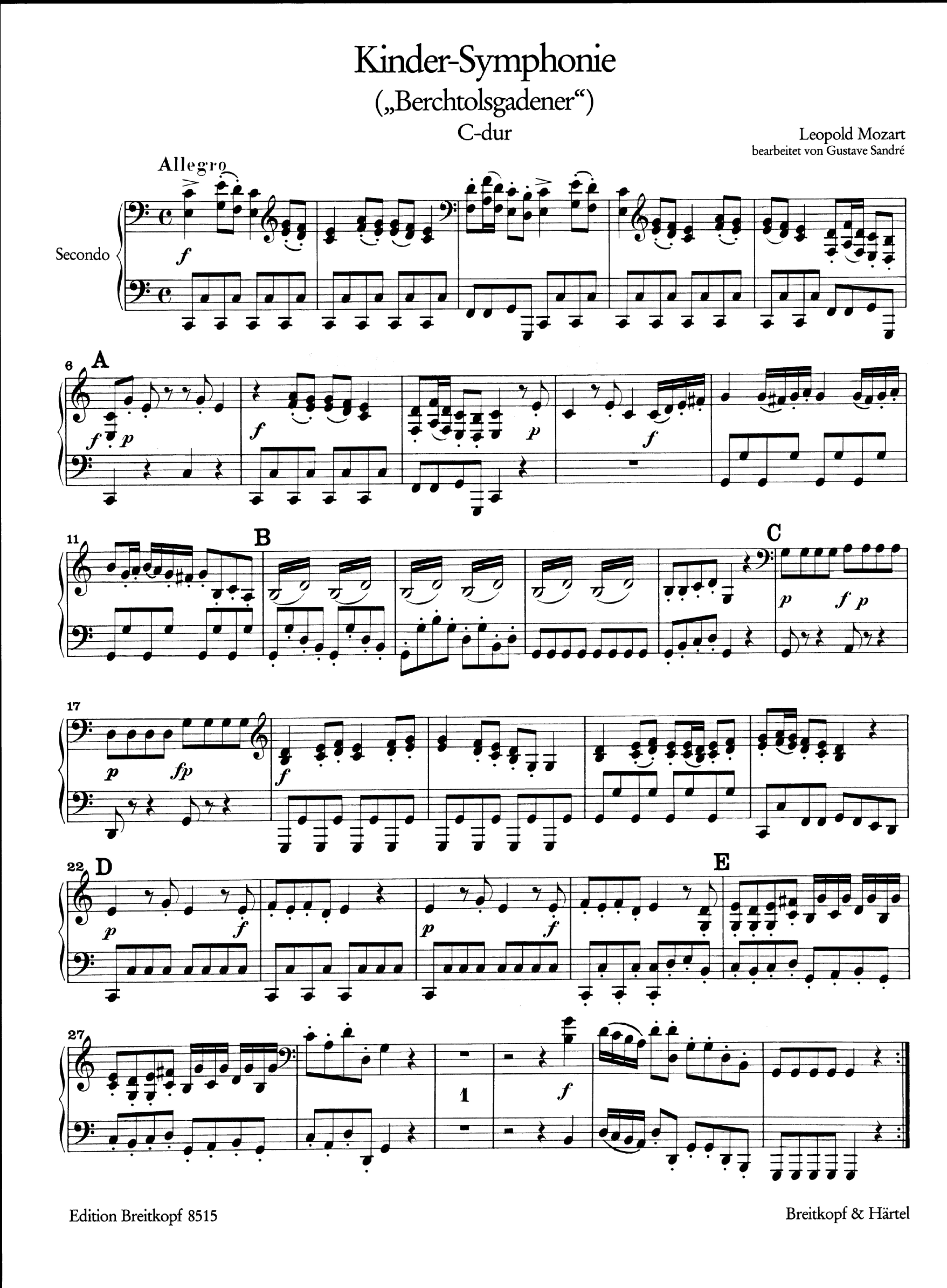 Kinder-Sinfonie C-Dur (Berchtolsgadener)