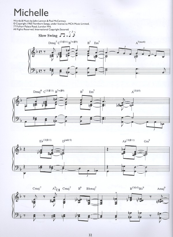 The Beatles for jazz piano