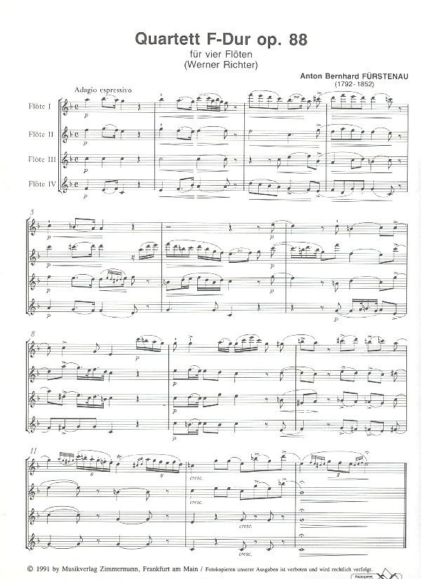 Quartett F-Dur op.88