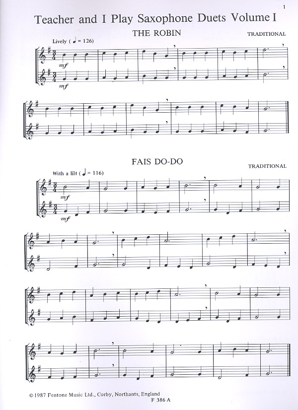 Teacher and I play Saxophone Duets vol.1