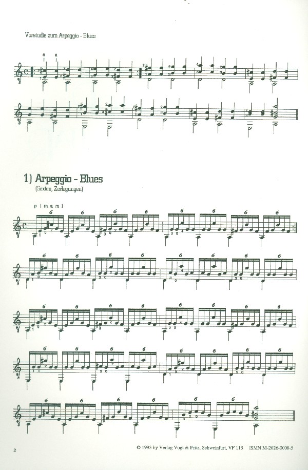 Blues for classical Guitar