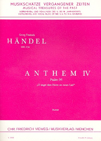 Anthem 4 - O singet dem Herrn ein neues Lied
