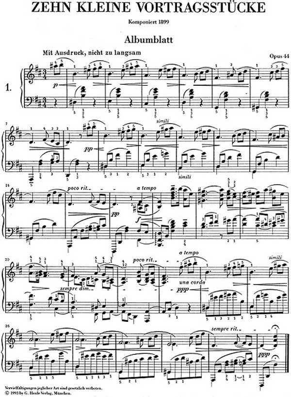 10 kleine Vortragsstücke op.44