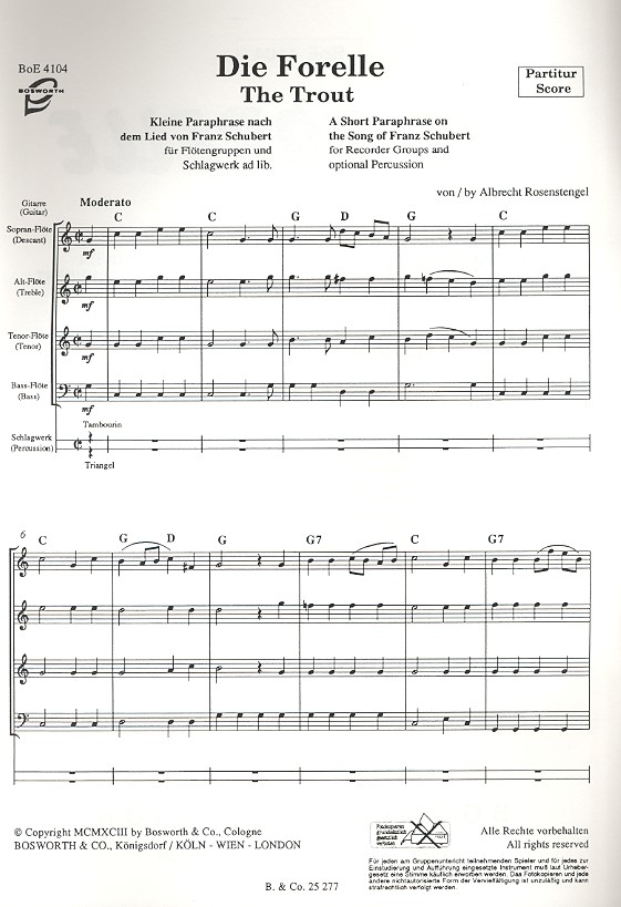 Die Forelle Kleine Paraphrase