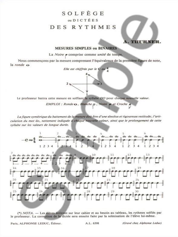 Solfege ou dictées des