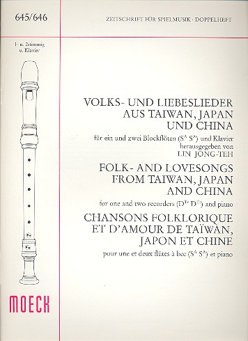 Volks- und Liebeslieder aus Taiwan,