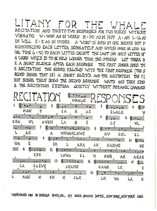 Litany for the Whale