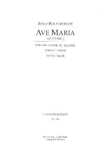 Ave Maria op.171,1