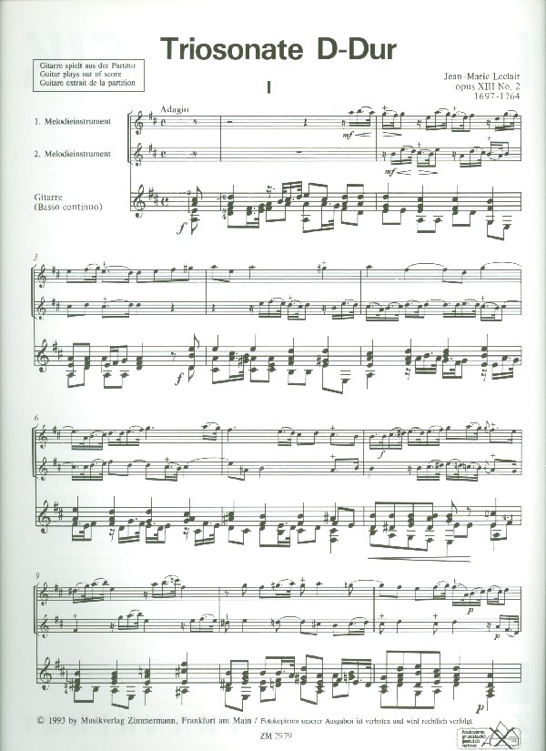 Triosonate D-Dur op.13,2