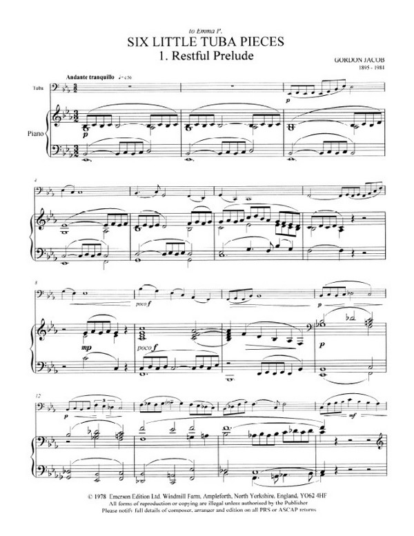 6 little Tuba Pieces