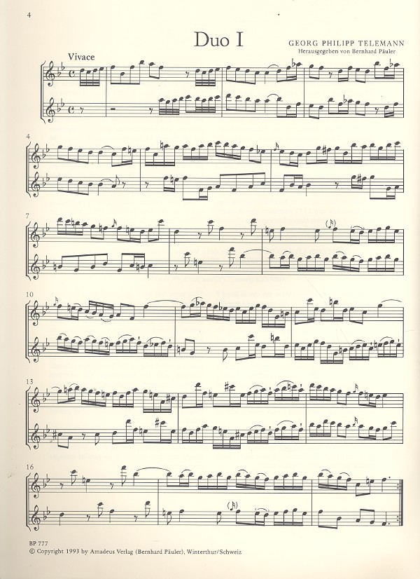 6 Duos (von 1752)