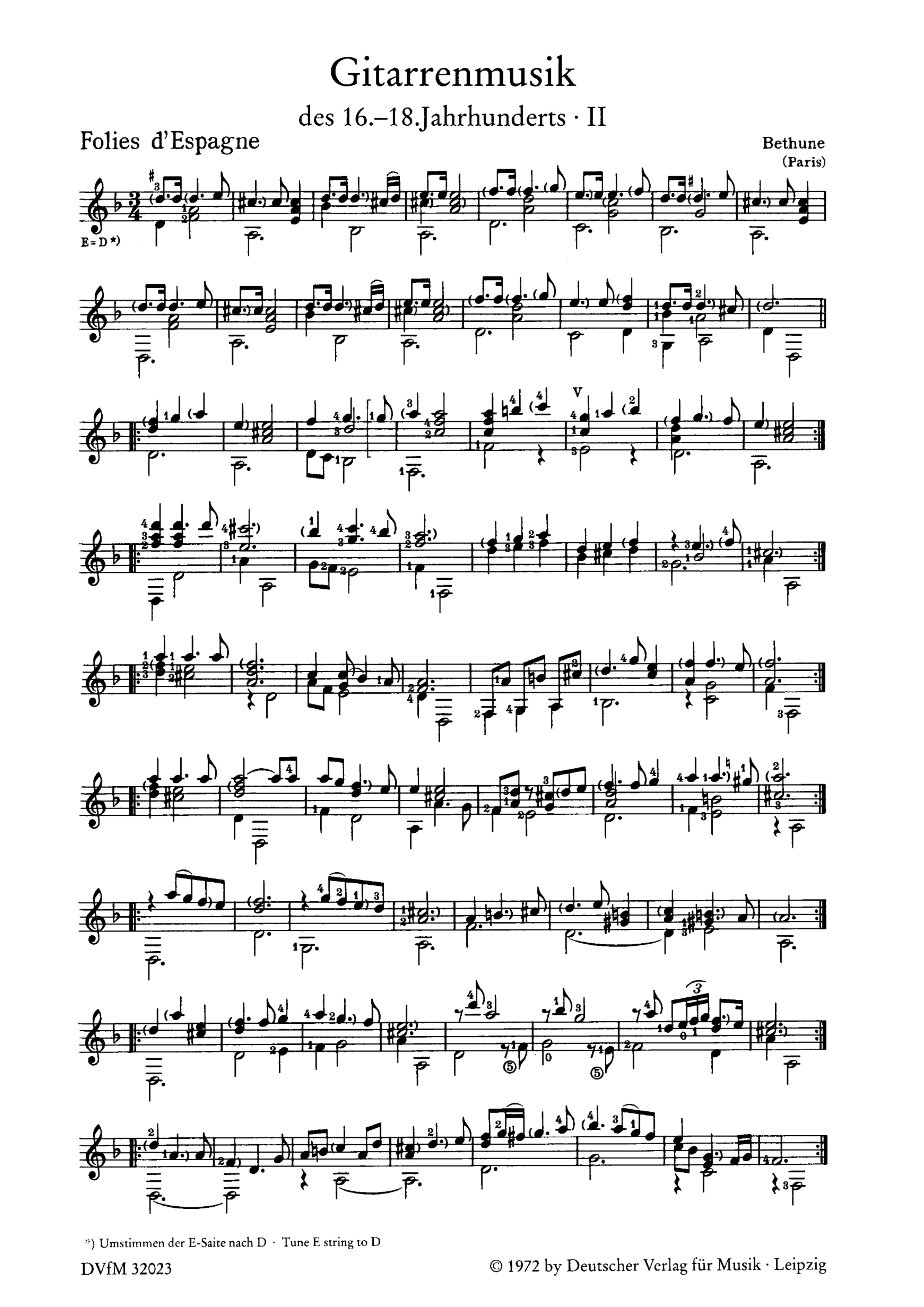 Gitarrenmusik des 16.-18. Jahrhunderts Band 2