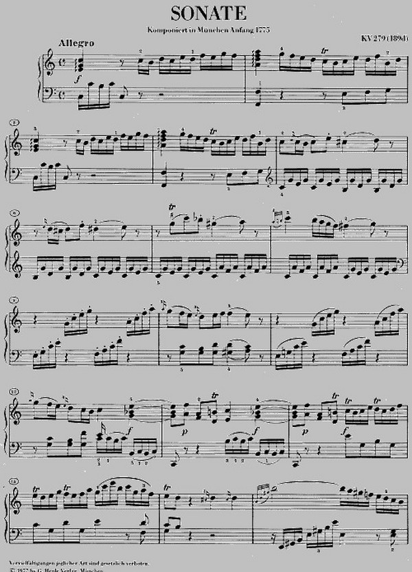 Sonate C-Dur KV279
