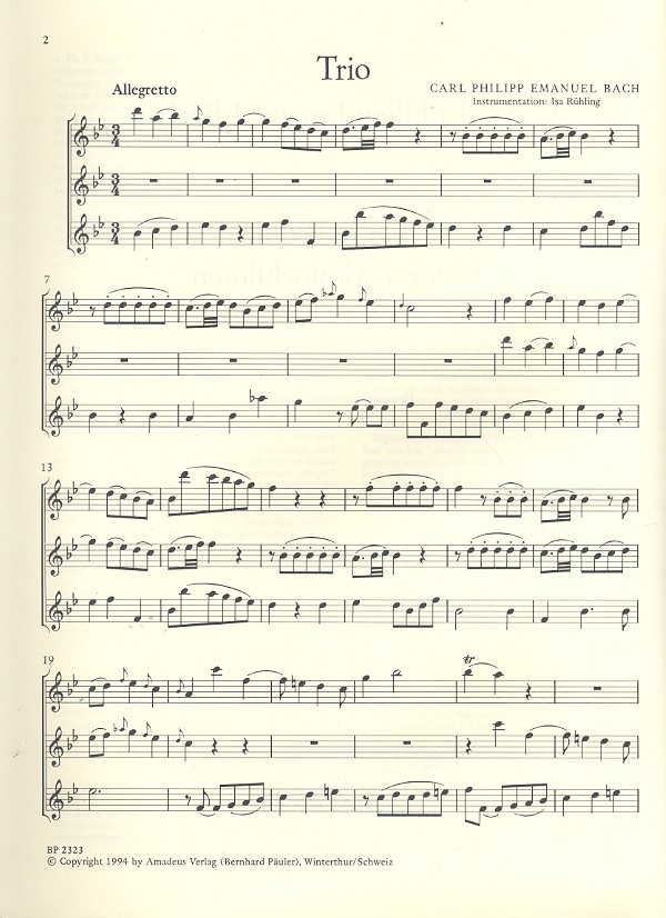 Trio B-Dur Wq85