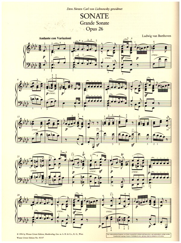 Klaviersonate op. 26