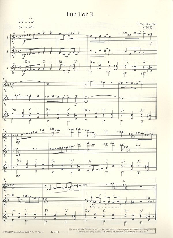 Fun for 3 - 3 Swing-Stücke