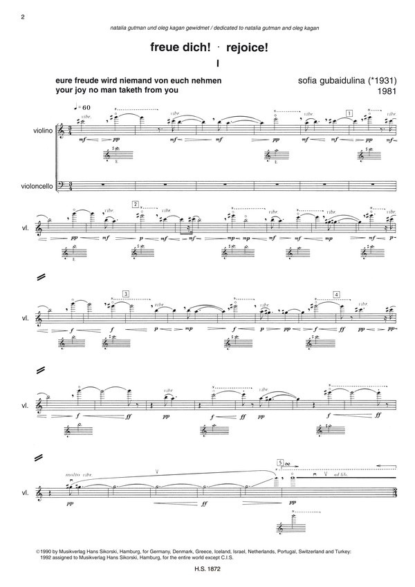 Freue dich Sonate für Violine