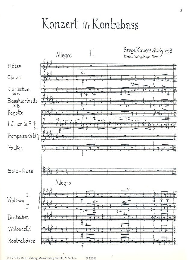 Konzert fis-Moll op.3
