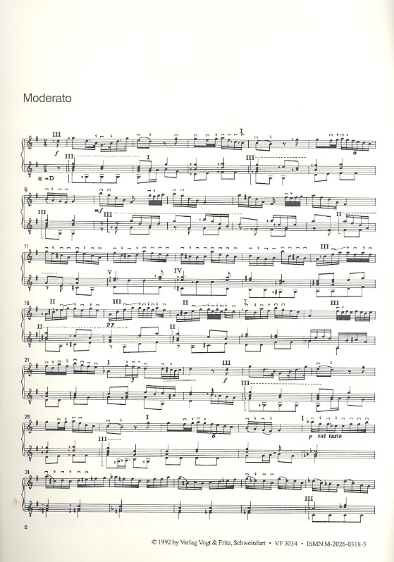 Sonate G-Dur für Mandoline