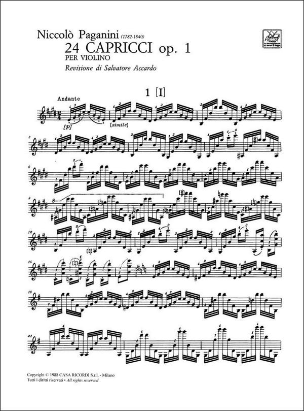 Capricci op.1