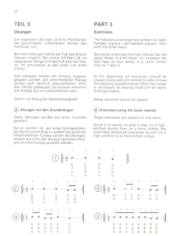 Skin on Skin - Congatrommeln - Anleitung, Übungen, Rhythmen, Klänge