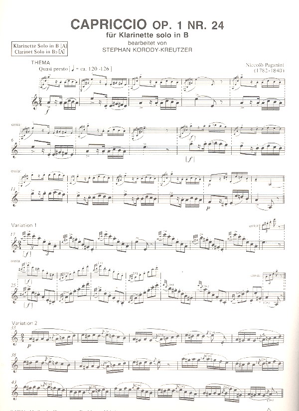 Capriccio op.1 Nr.24 für