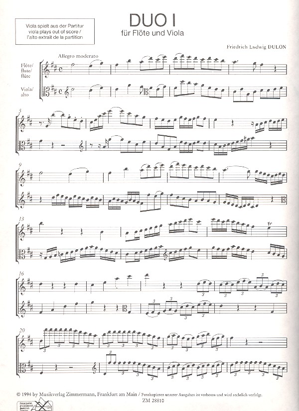 DUO D-DUR OP.6,1 FUER