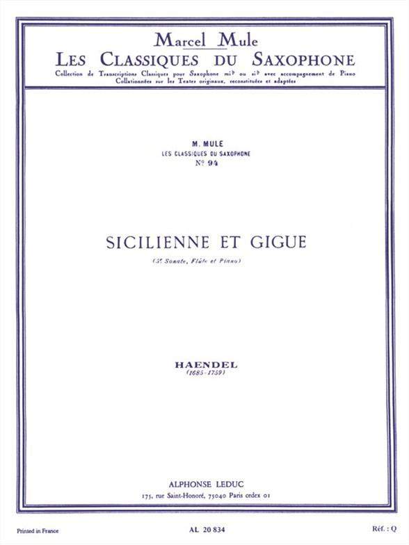 Sicilienne et gigue pour