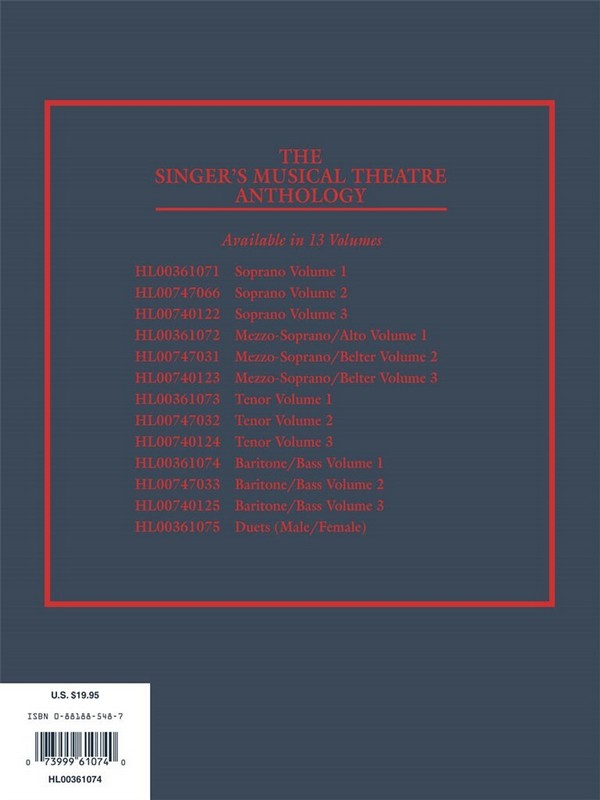 The Singer's Musical Theatre Anthology vol.1: