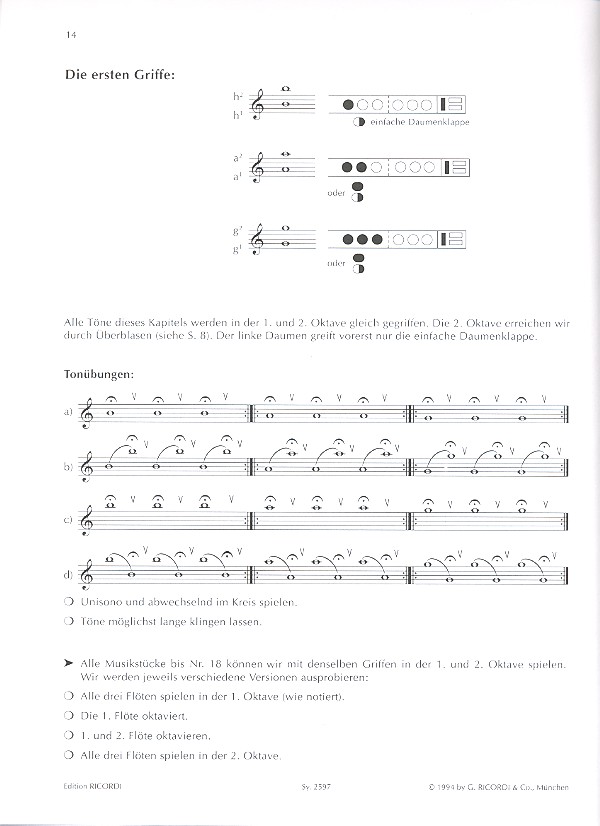 Lern Querflöte spielen in der Gruppe Band 1