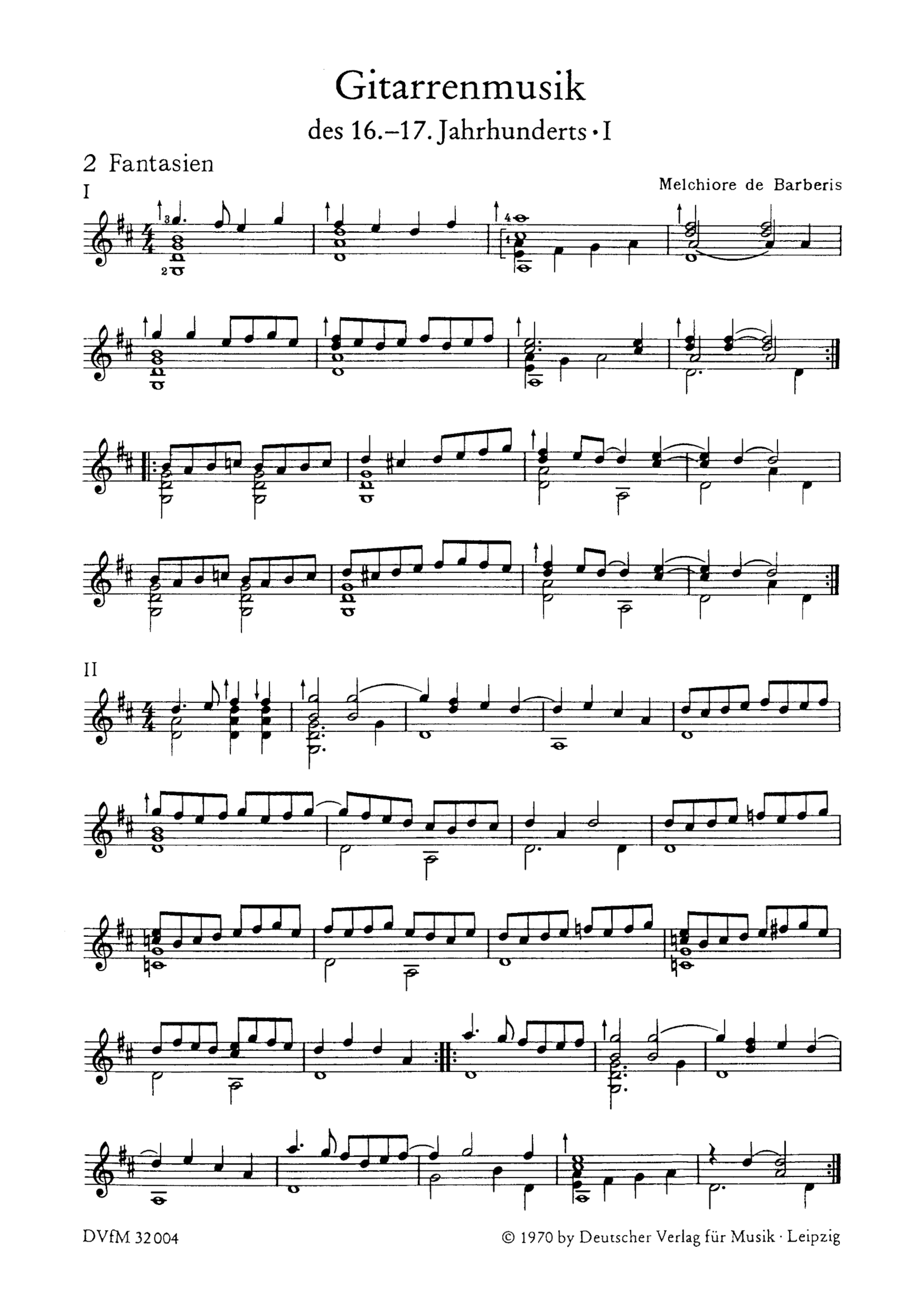 Gitarrenmusik des 16.-18. Jahrhunderts Band 1