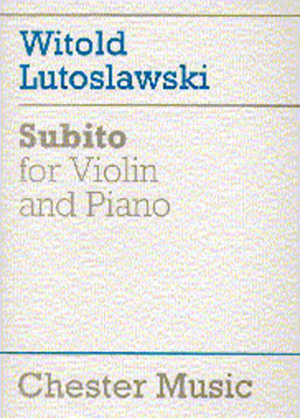 Subito for violin and