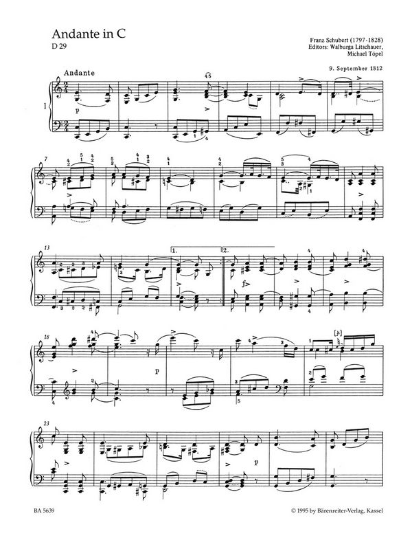 Leichte Klavierstücke und Tänze