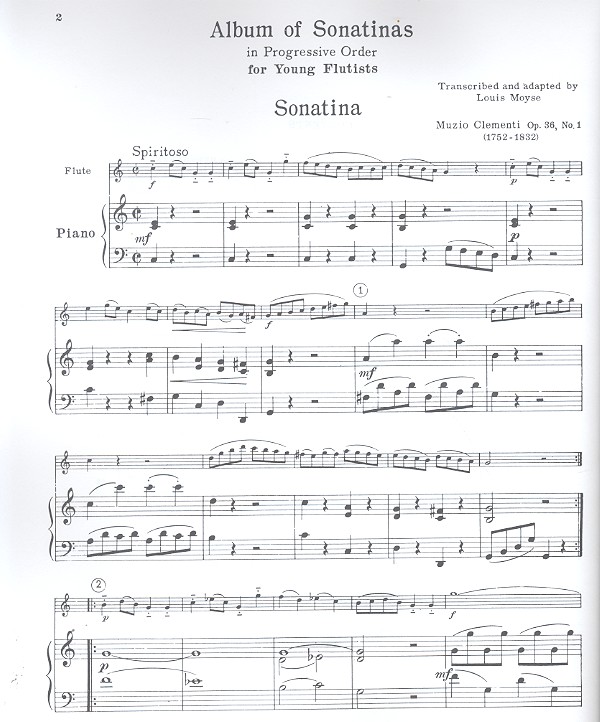 Album of Sonatinas for young flutists