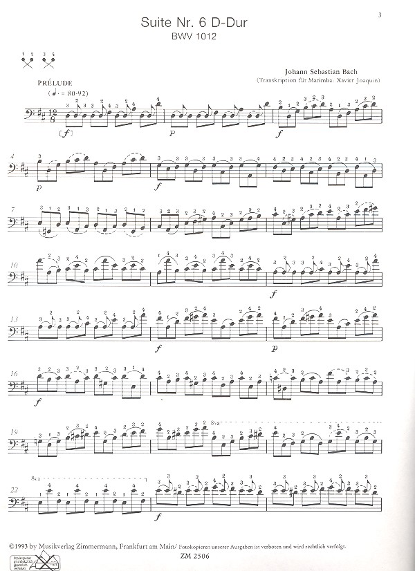 Suite D-Dur Nr.6 BWV1012