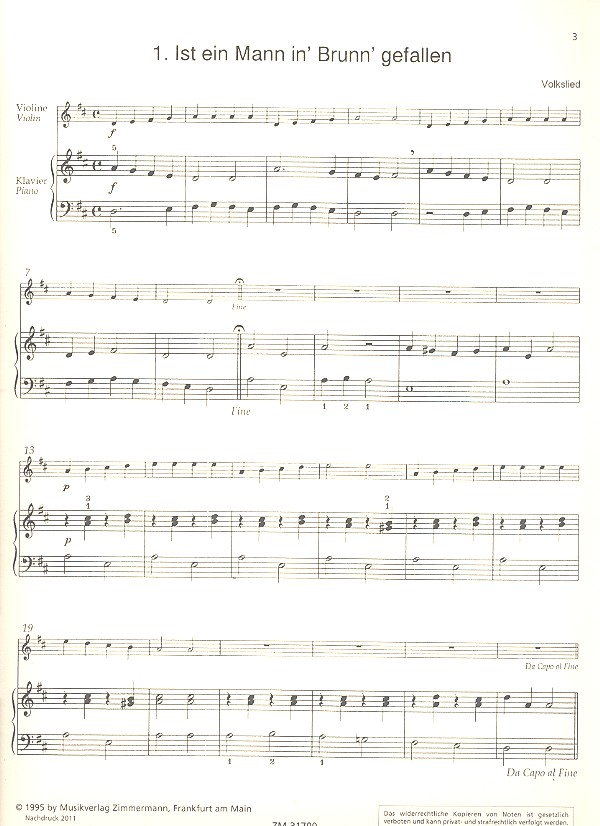 Start zu zweit - Leichte Spielliteratur