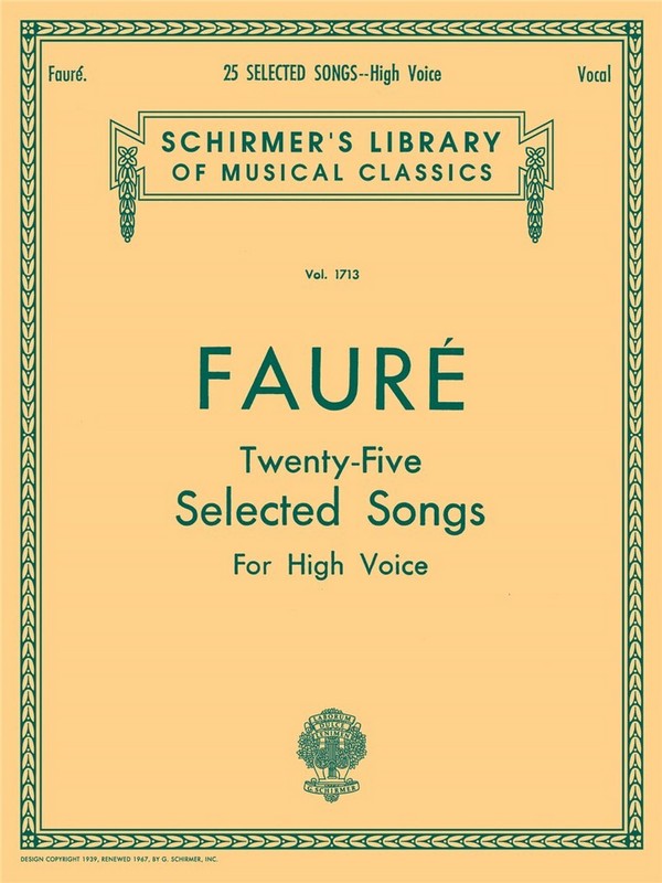 25 selected songs for high