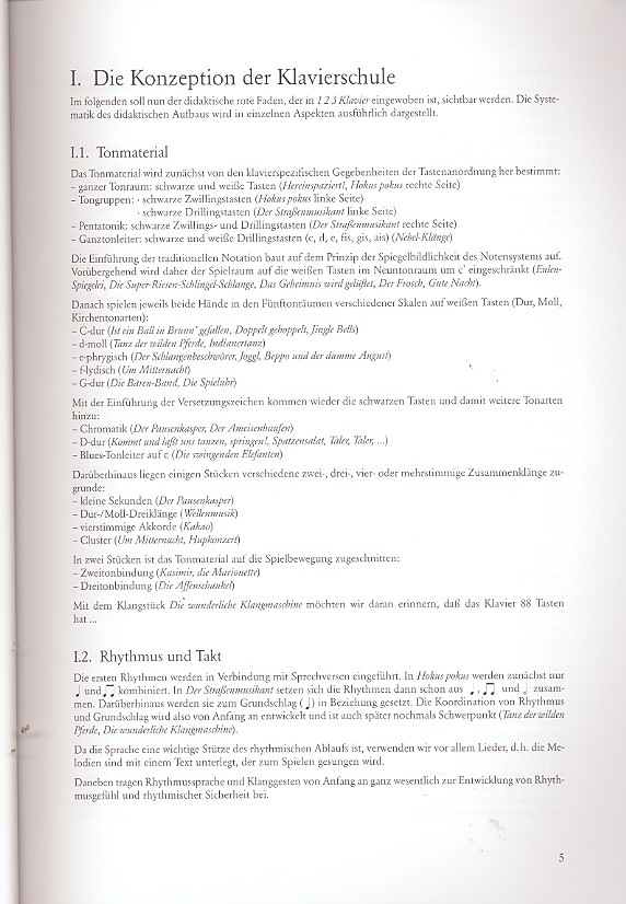 1 2 3 Klavier Lehrerkommentar zur Klavierschule für 2-8 Hände Band 1