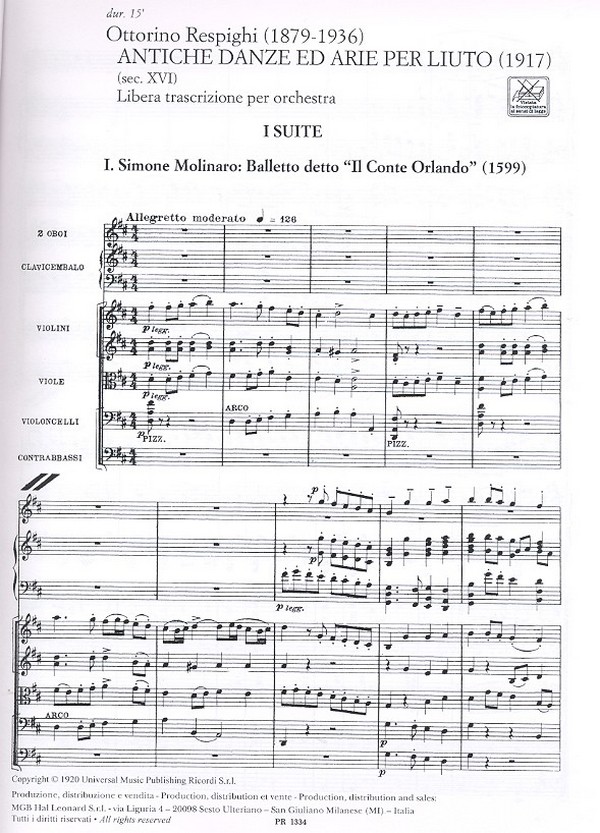 Antiche danze ed arie 3 Suites