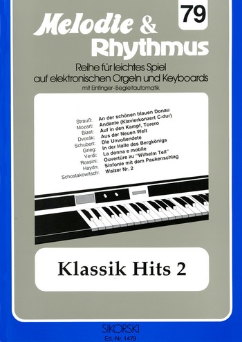 Klassik Hits 2: für E-Orgel / Keyboard