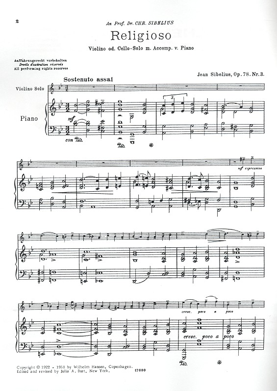 Religioso op.78,3 für Violine