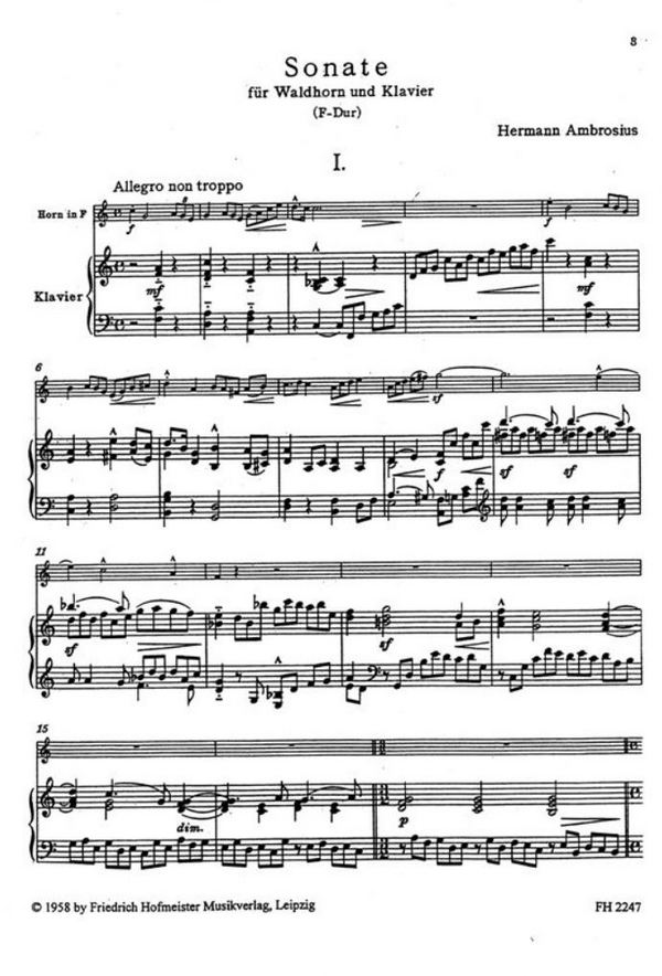 Sonate für Horn und Klavier