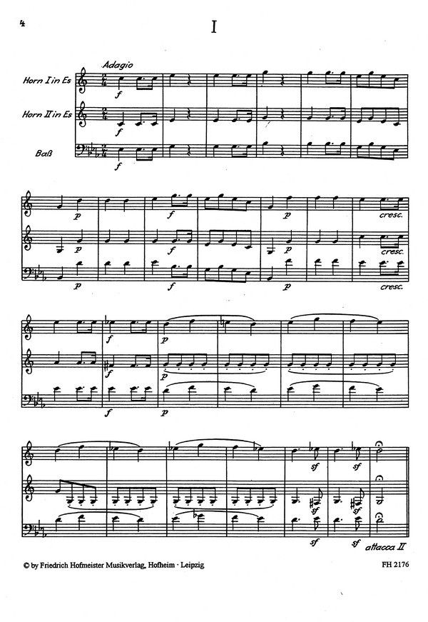 10 Stücke für 2 Hörner und Bc