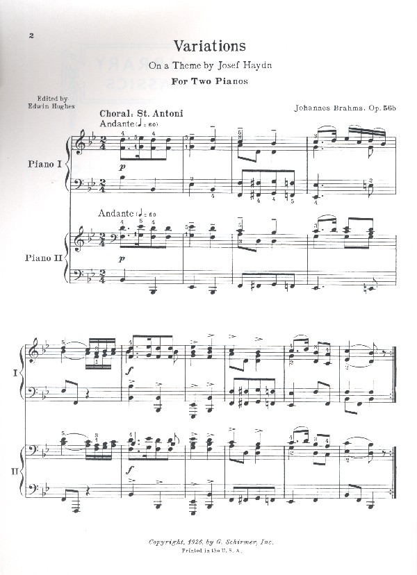 Variations on a Theme by Haydn op56b