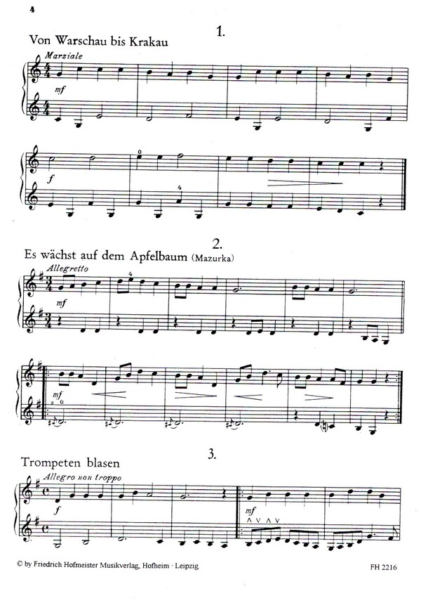 Polnische Volksmelodien für 2 Mandolinen