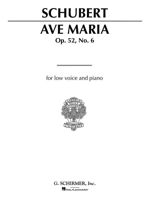 Ave Maria op.52,6 for low voice and