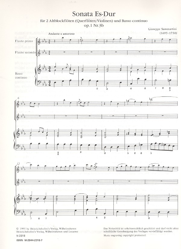Sonate Es-Dur op.1,3b