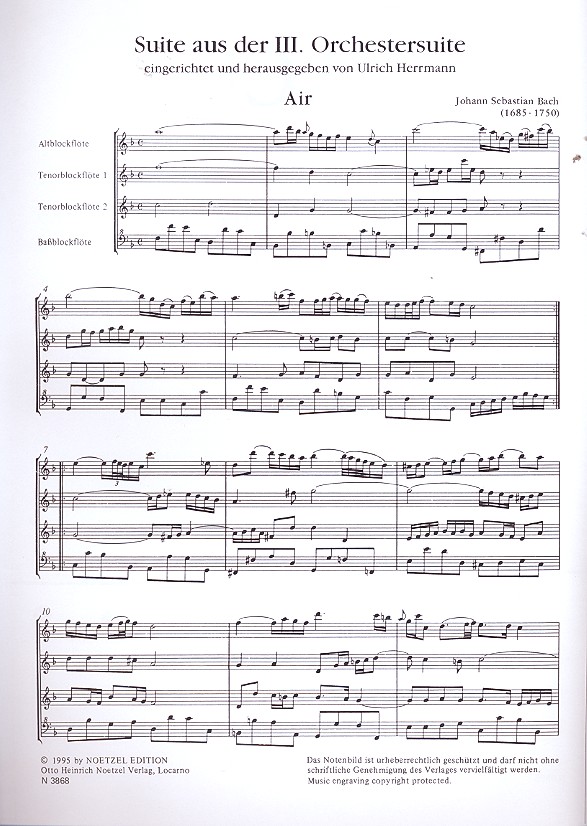 Suite aus der Orchestersuite Nr.3 BWV1068